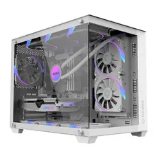 Gabinete Gamer com Vidro Branco Aquário Pcyes Forcefield V2 White Ghost - Gffv2wg