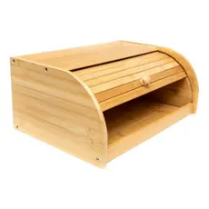 Porta Pães Com Tampa Retrátil de Bambu Ecokitchen Mimo Style