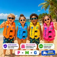 Boia Infantil Colete Salva Vidas Colete Inflavel Colete Flutuante Natação Piscina Praia Rios Lagos