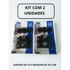 kit 2 Unidades Suporte Tv E Monitor Fixo Universal Led Lcd Monitor Até 10 Polegadas