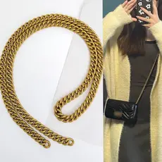 Corrente De Bolsa Retro Gold De Menina Alça De Ombro Crossbody Correia De Substituição Acessórios Mão Metal