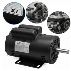 Motor Elétrico Monofásico 3cv Alta Rotação 110/220v Serra bancada, Compressor até 15 pés, Triturador Lavadora