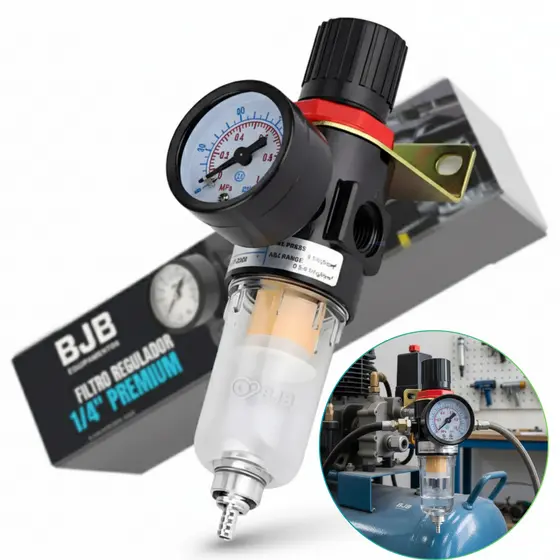 Filtro Regulador Ar Compressor 1/4 Para Tekna Schulz Vonder