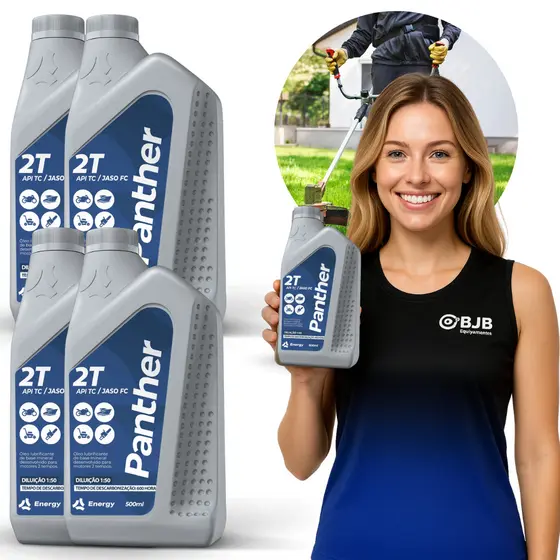 4 Òleo Motor 2 T Compativel Sthil, Toyama Vulcan - Roçadeira Motoserra Soprador 500ml Lubrificante