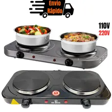 Fogão Elétrico Cooktop 2 bocas Indução Portátil 127v 220v Fogareiro Camping Linha Premium