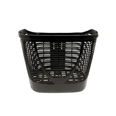 Cesta Cestinha de Plástico para Bicicleta Bike Aro 20 e 26 Grande Preta Resistente Reforçada