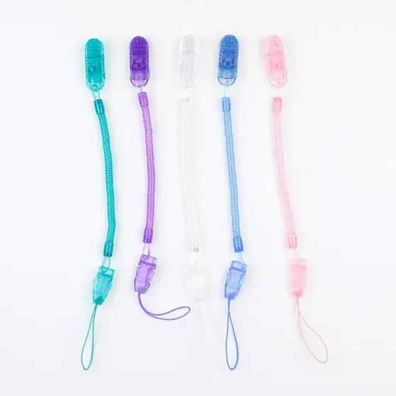 Kit com 2 Prendedores De Chupeta Modelo Universal Mola Bico Bebê