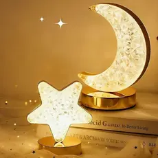 Luminária LED Estrela/Lua com Temperatura de Cor Ajustável — Luz Ambiente com Alimentação USB