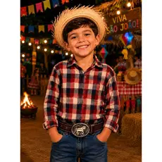 Cinto Infantil Country Menino Menina Festa Junina São João Rodeio Vaquejada Boiadeiro Artesanal Couro Legitimo