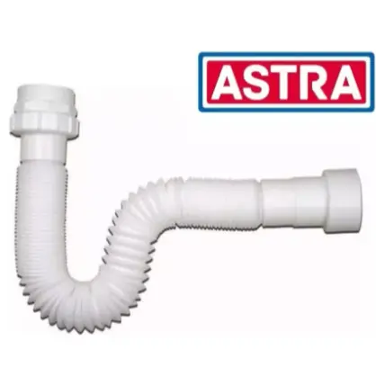 Sifão Sanfonado Universal Astra – Cores Preto ou Branco | Flexível e Fácil Instalação