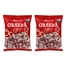 Kit 2 Pacotes Bala Dura Sabor Canela Soberana 1kg Original - Pack Econômico