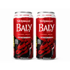 Kit 2 Energéticos Baly Red Dragon Energy Drink Turbo Gamer Performance 473ml