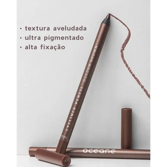 Lapis para Olhos Marrom - Eyeliner Golden Brown Oceane Purple 1,2g