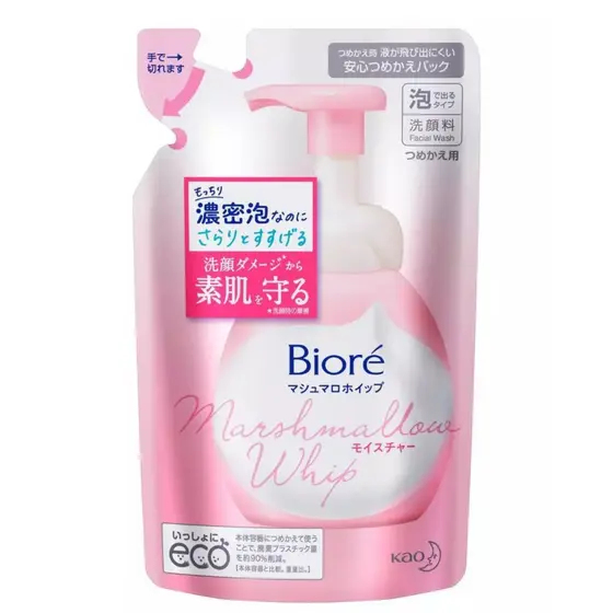 Bioré Marshmallow Whip Facial Cleansing Moisture Refil Sabonete Facial 130ml