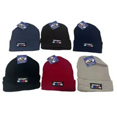 Touca Gorro com Dobra Sports Faixa Vertical Unissex Masculino Feminina Inverno Lã Sintetica