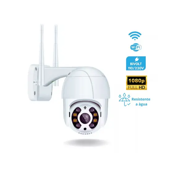 Câmera Segurança Externa Ip Wifi a Prova D'água com Infravermelho Alarme Wifi