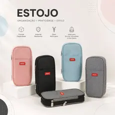 Estojo De Lápis De Tecido De Grande Capacidade Camada