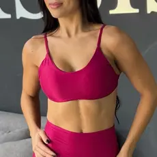 Top microcanelado costas nuas POLIAMIDA zero transparência bojo removível FITNESS ACADEMIA TREINO