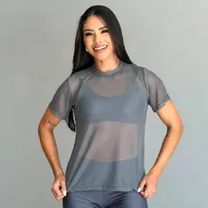 Blusinha de TULE Telinha Fitness Feminina – Saída de Academia fitness
