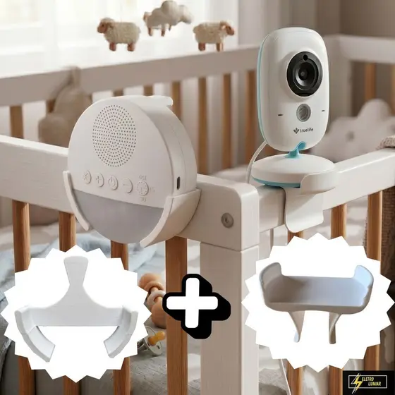 Kit Para Berço Suporte Ruido Branco + Suporte Baba Eletronica Universal