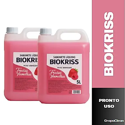 Kit 2 Sabonete Líquido Bio Kriss 5L Frutas Vermelhas