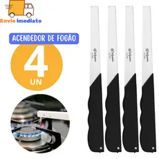 Kit 4 Peças Acendedor de Fogão Linha Premium Multi Disparos 22cm Casa Viagem Bar Restaurante
