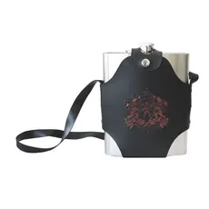 Cantil Inox Capa Couro Sintético Alça Estampada Fenix 1350ml