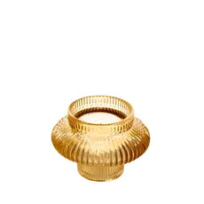 Castiçal Vidro Sodo Cálcico Cor Ambar 6cm