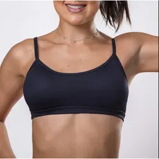 Top Fitness Suplex Sem Bojo Nadador Alça Fina Alta Compressão Academia Preto