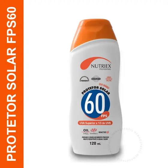 Protetor Solar FPS 60 Profissional Nutriex 120ml