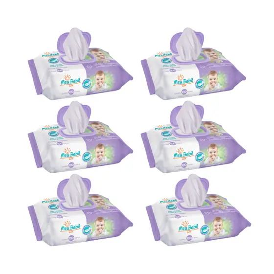 TOALHA UMEDECIDA MEU BEBE SOFT 600FLS (6und x 100Fls)