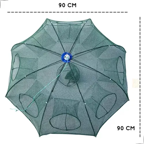 Covo Armadilha Para Camarão Lambari 8 Bocas Guarda Chuva