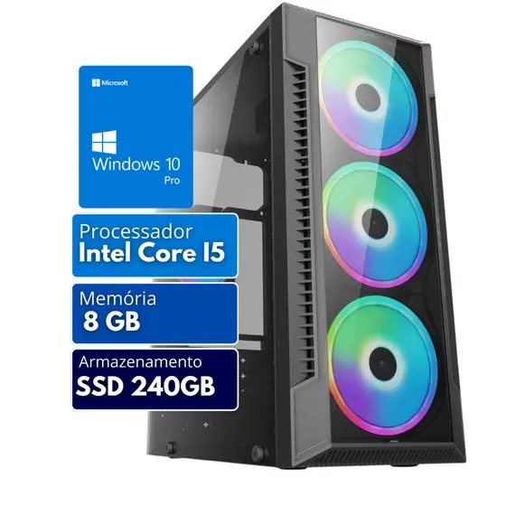 Computador Intel Core  I5 8gb Ssd 240  W10
