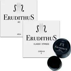 Kit Violinista Jogo De Cordas Erudithus Violino 4/4 + Breu + Corda Mi