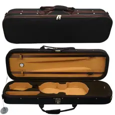 Estojo Case Violino 4/4 Antoni Marsale Luxo XY3011 Marrom Isolante Térmico com Higrômetro