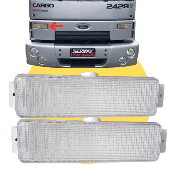 Par Lanterna Dianteira Pisca Cristal Ford Cargo G1 G3 814