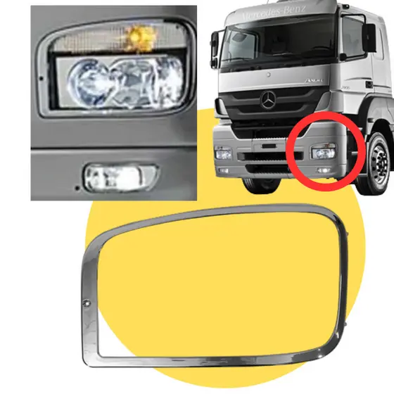 Aro Moldura Do Farol Lado Esquerdo Mercedes Benz Axor