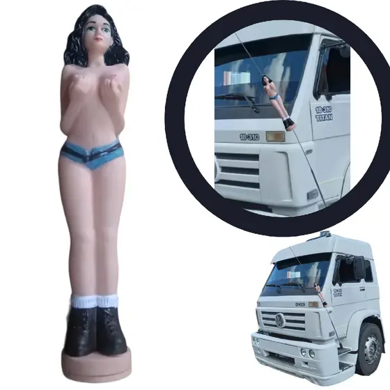 Boneca Decorativa Modelo Morena Enfeite Antena Px Caminhão