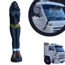 Boneca Decorativa Preta Enfeite Modelo Antena Px Caminhão