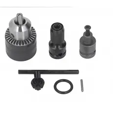 Kit6 Mandril com Chave +  Haste Soquete Adaptador Quadrado Chave De Impacto 1/2Pol Bits 1/4 Engate Rápido Parafusadeira