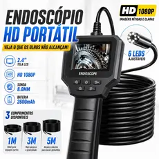 Endoscópio Boroscópio Sonda Câmera Diagnóstico Automotivo 1/3/5m
