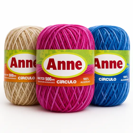 Fio Anne 500 Linha Circulo Multicolor Mesclado - Tricô Crochê Cores