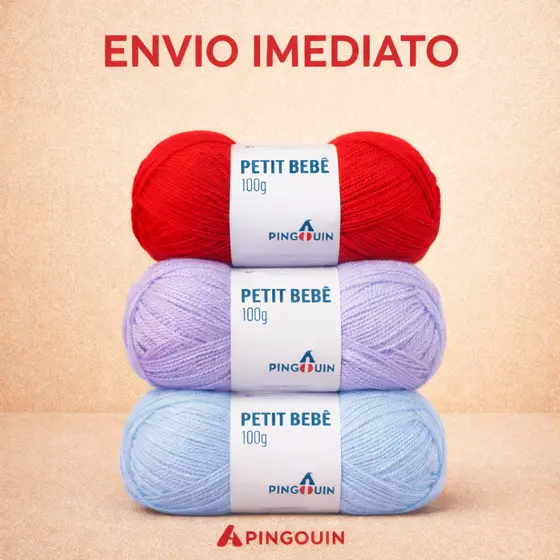 Lã Petit Bebe Fio Pingouin 100g - Artesanato, Crochê e Tricô