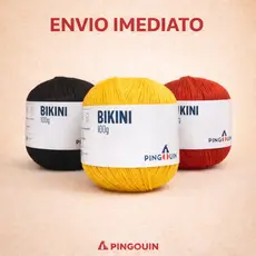 Linha Bikini Fio Pingouin 100g 430 metros c/ Elastano - Biquínis/Crochê/Tricô