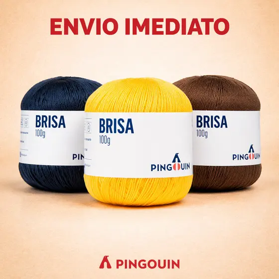 Fio/Linha Brisa Pingouin 500m 100g Acrílico - Artesanato/Crochê/Tricô