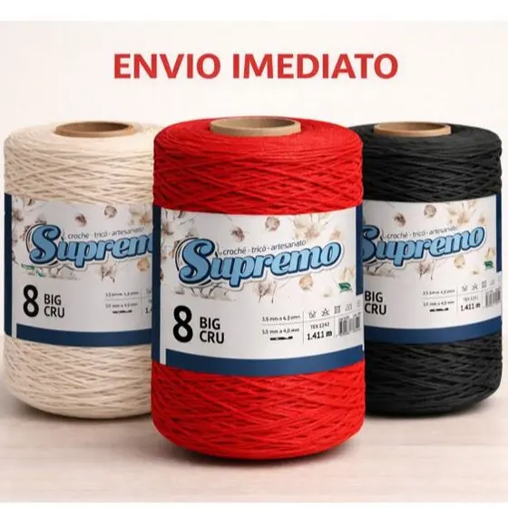 BARBANTE SUPREMO BIG CONE N°8 - 1,800KG - 1411M CRU e CORES