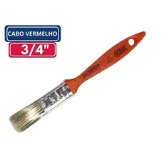 Kit 12 Trincha 3/4” Cabo Vermelho Roma