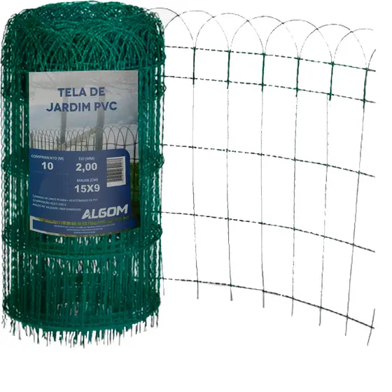 Tela De Jardim Pvc Verde 10mts Tamanhos Algom