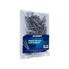 Prego de Aço Com Cabeça 17x27 Com 100 unidades Algom