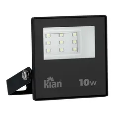 Projetor Holofote Led 10W 3,0000K Preto Kian